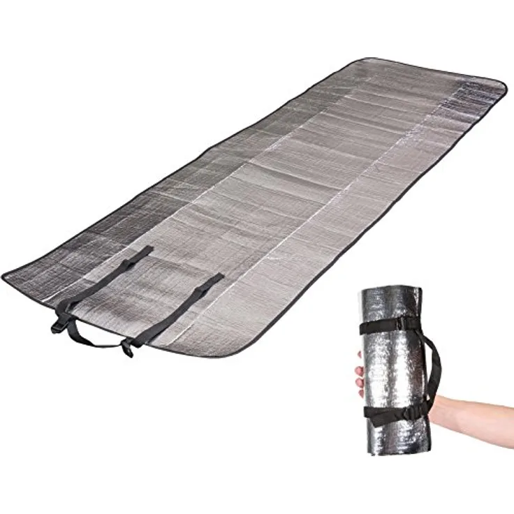 Outdoor International Alu Isomatte Single Thermomatte, leicht 110 g, isolierend, 190 x 60 cm, Silber