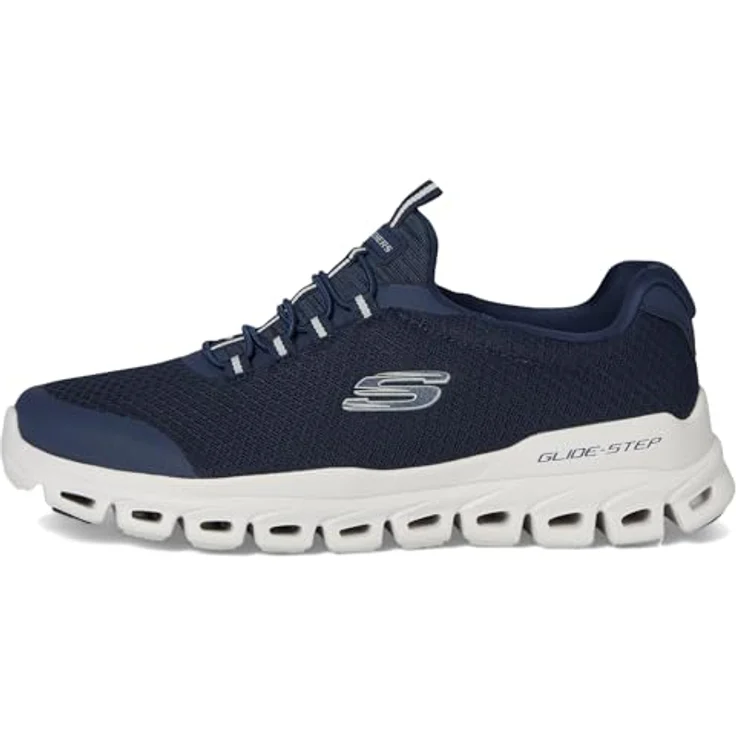 Skechers Glide Step, Herren Trainingsschuh in Blau NVY, Größe 43, Synthetik-Obermaterial, Sneaker-Stil – Bild 4