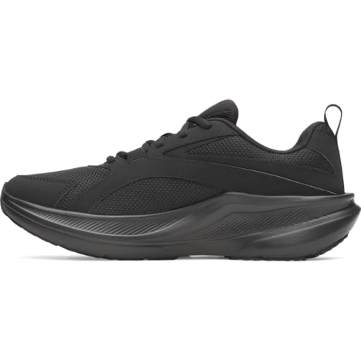 Under Armour Herren Charged Assert 11 Laufschuhe, Atmungsaktives Obermaterial, Gepolsterte Einlegesohle, Charged+ Dämpfung, Robuste Gummiaußensohle, Schwarz, Schuhgröße 41 EU