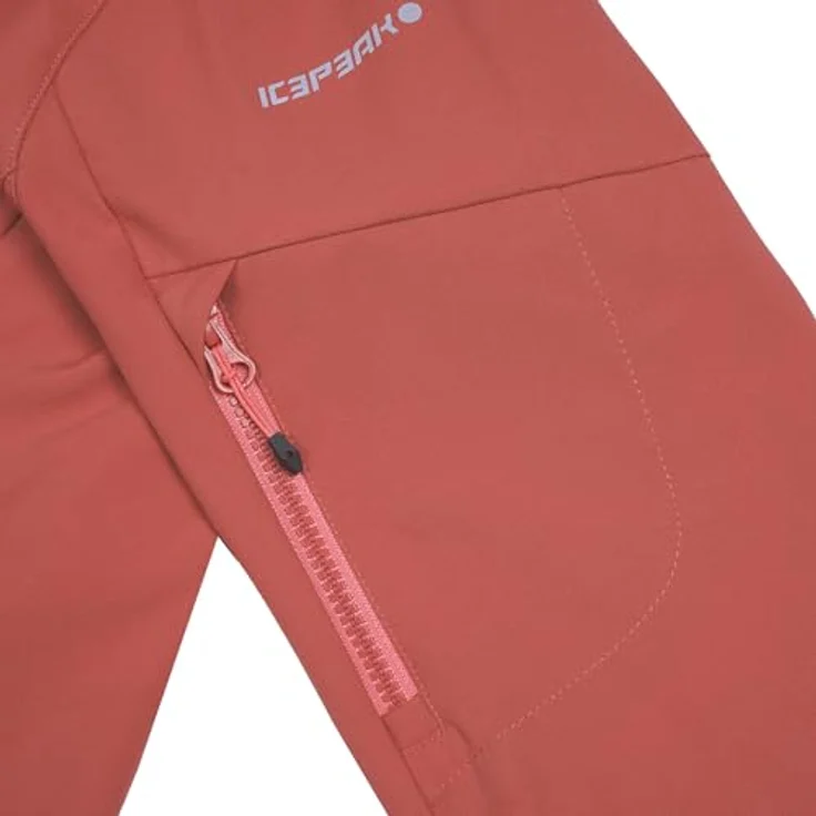 Icepeak ICEPEAK BATHGATE, Softshelljacke für Damen, rot, leicht und schnelltrocknend, mit Reißverschlusstaschen und elastischem Saum – Bild 7
