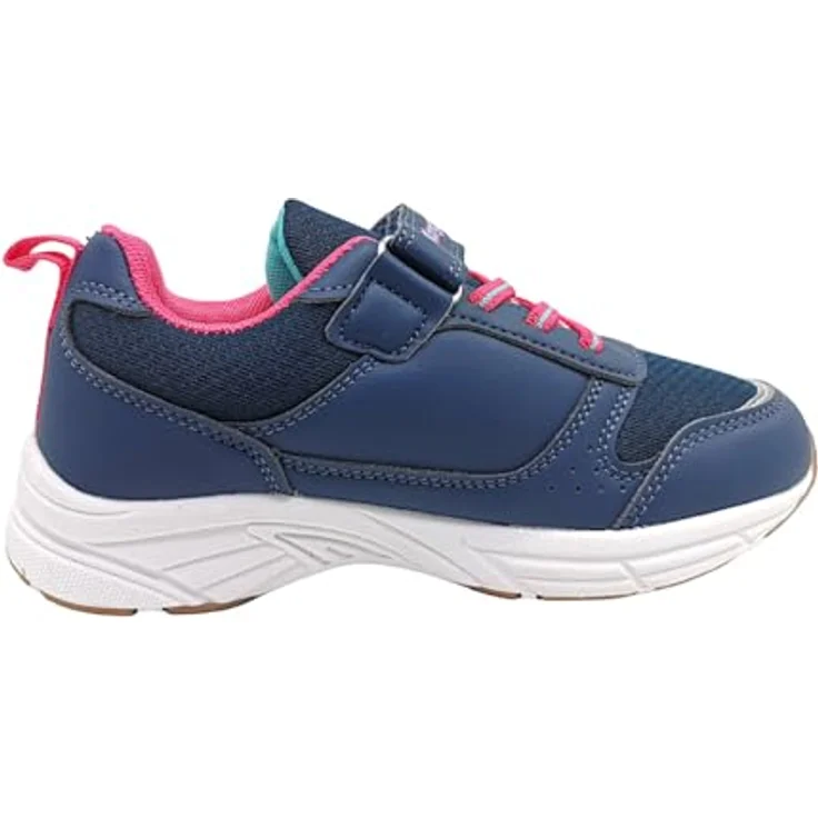 KangaRoos K-Ni Keno Mädchen Laufschuh, Navy Blau mit pinken Akzenten, Größe 32, flexibles Obermaterial aus Kunstleder und Mesh, abriebfeste non marking Laufsohle – Bild 3