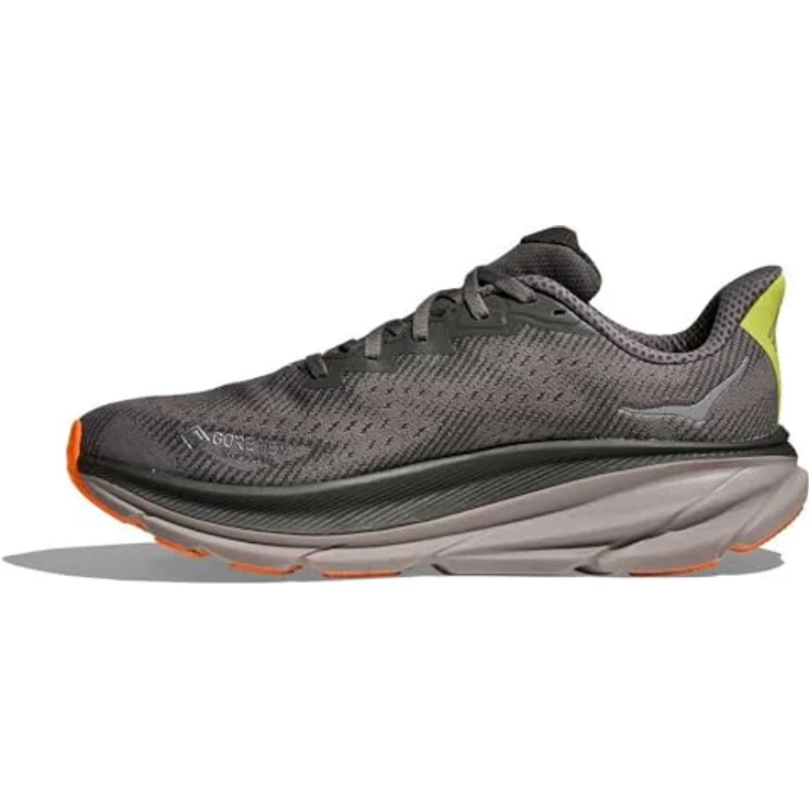 Hoka M Clifton 9 Gtx, Wetterfeste Laufschuhe mit GORE-TEX, asphalt grey / gravel, Größe: 11.5 – Bild 4