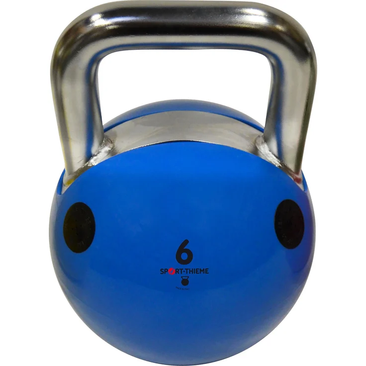 Trial Kettlebell Soft, 6 kg mit bodenschonender Gummierung, hellblau