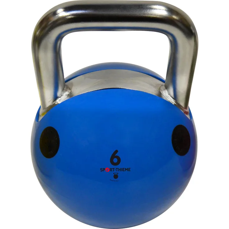Trial Kettlebell Soft, 6 kg mit bodenschonender Gummierung, hellblau