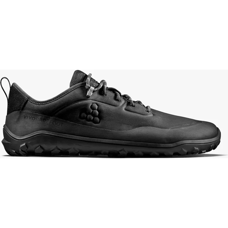 Vivobarefoot Tracker Leather Low, Wanderschuhe für Herren mit flexiblem Barfußgefühl, obsidian – Bild 1