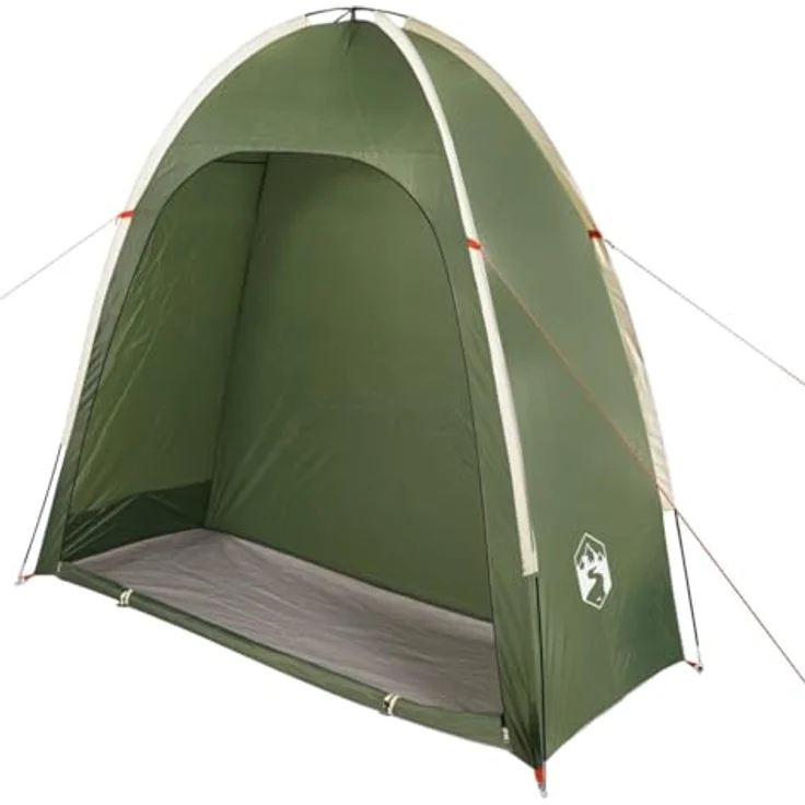 vidaXL Beistellzelt, Lagerzelt mit Stauraum, Umkleidezelt Wasserdicht Tragbar, Campingzelt Aufbewahrungszelt Zelt, Grün 185T Polyester – Bild 5