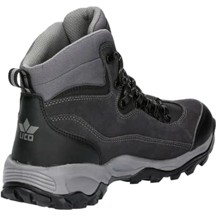 Lico Trekkingstiefel Milan 37, Veloursleder mit herausnehmbarer Innensohle und stark profilierter Gummi-Laufsohle – Bild 4