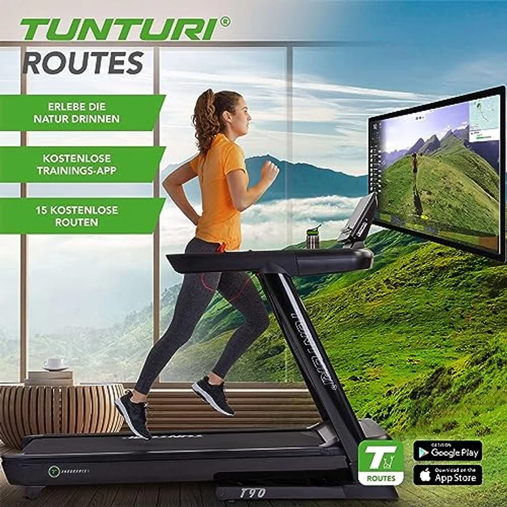 Tunturi T90 Laufband - Mit Bluetooth-Verbindung - LCD Monitor – Bild 2