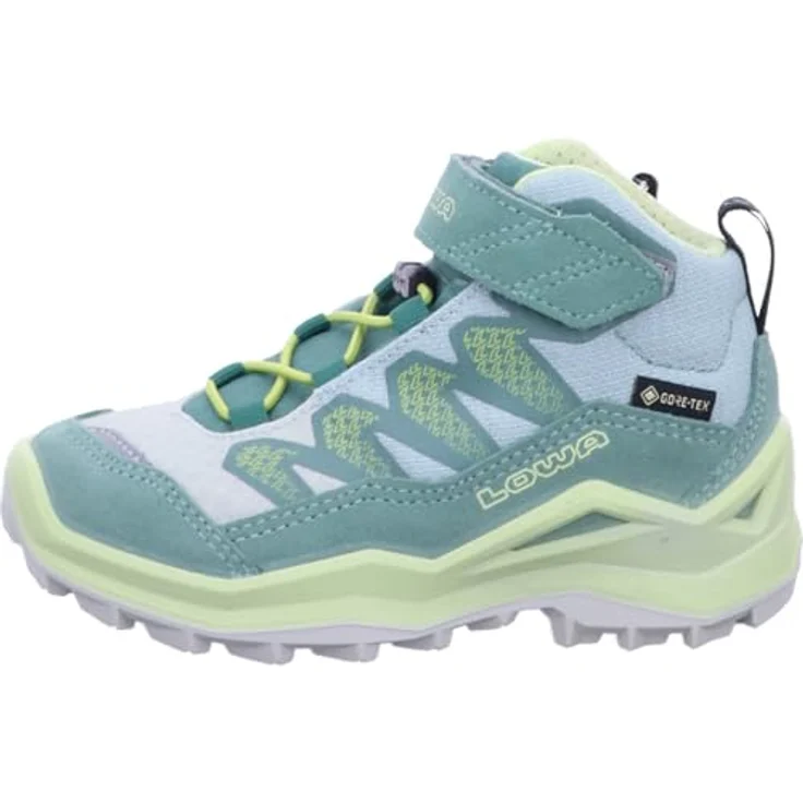 Lowa MADDOX PRO GTX MID VC JR, Wanderschuhe für Erwachsene mit Klettverschluss, rauchgrün/mintgrün – Bild 2