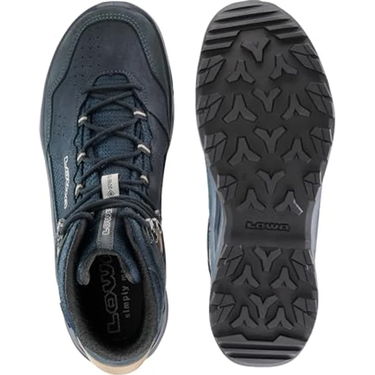 LOWA Wander- & Bergschuhe Herren, knöchelhoch, wasserdicht mit GORE-TEX®, navy/dune, Größe 41 EU – Bild 6