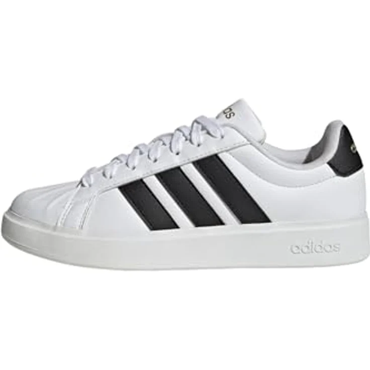 adidas Damen Streettalk Shoes, Synthetik-Obermaterial, Gummiaußensohle, FTWR White/Core Black/Gold met., 42 EU – Bild 1