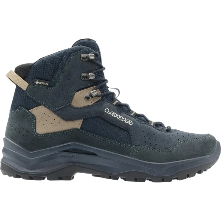 LOWA Wander- & Bergschuhe Herren, GORE-TEX, Leder-Textil-Mix, dämpfende DYNAPU®-Zwischensohle, blau, Größe 44 1/2 EU – Bild 1