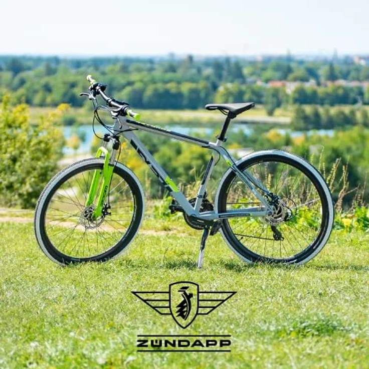 Zündapp FX27 Mountainbike 650B, Hardtail 27,5 Zoll, 21-Gang, Rahmenhöhe 48 cm, grau grün – Bild 8