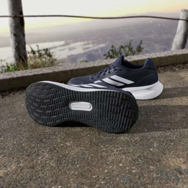 ADIDAS Herren Laufschuh Runfalcon 5, Cloudfoam Dämpfung, atmungsaktives Mesh-Obermaterial, schwarz – Bild 8
