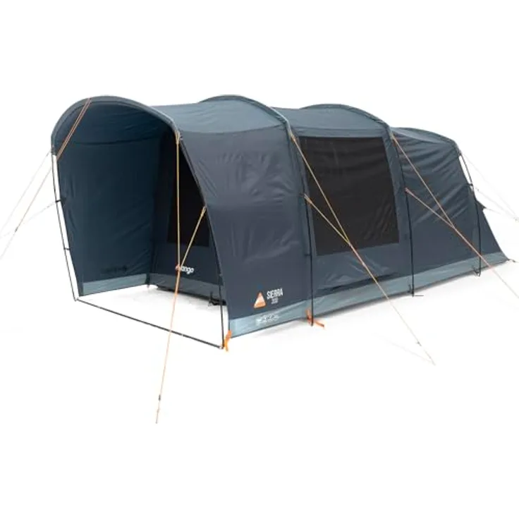 Vango Sierra 300, Familienzelt für 3 Personen mit großem Vorraum und 1,9 m Stehhöhe, wasserdicht 4000 mm, optimierte Ventilation, inkl. Tragetasche und Zubehör