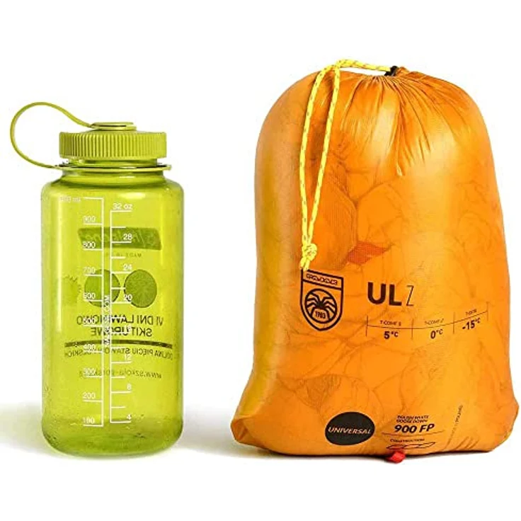 Pajak Schlafsack Mumienform, ultraleicht mit Gänsedaunen, Komforttemperatur 5 °C, für Körpergrößen bis 180 cm, grau, 325 g – Bild 6