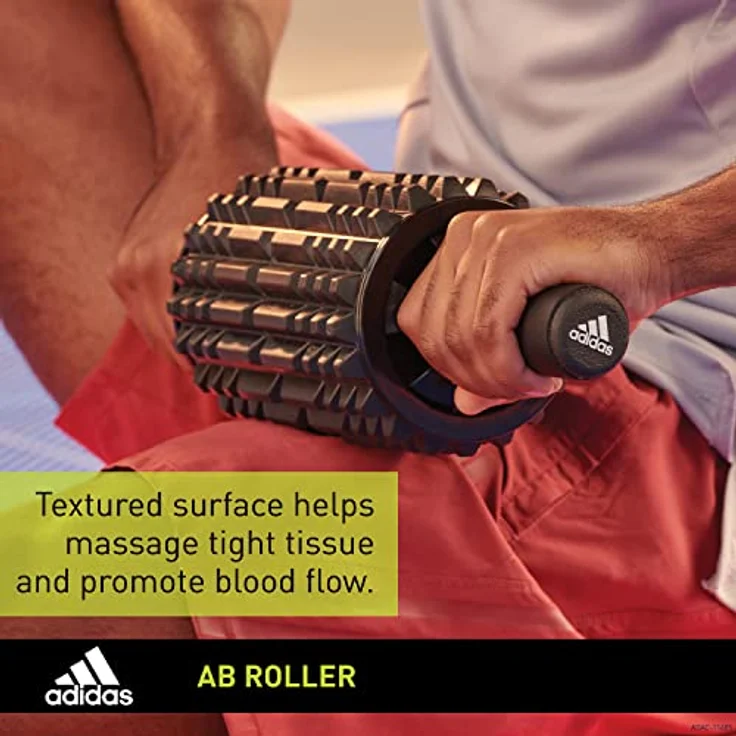 adidas Performance AB-Roller Adidas Training - Foam Ab Roller, Bauchtrainer für Zuhause - Robust & effektiv, weicher Schaumgriff, platzsparend & leicht transportierbar – Bild 5