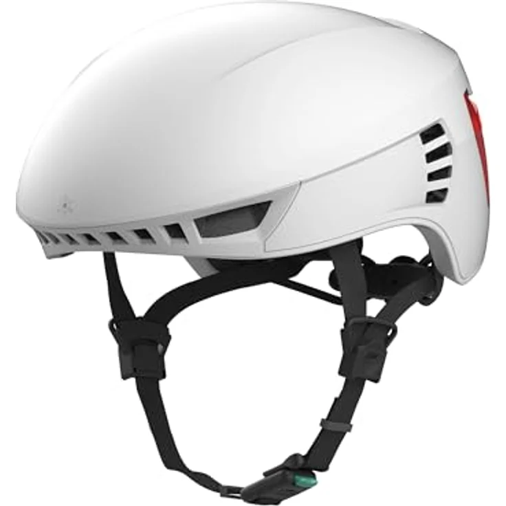 CRNK Genetic Alpha Fahrradhelm, Ultraleichter Rennradhelm mit LED-Beleuchtung, Aerodynamisch, Magnetverschluss, EPS+PC-Schutz, Weiß, Größe M – Bild 4