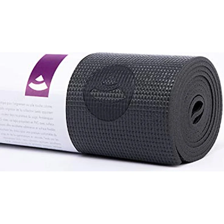 Yogamatte LEELA COLLECTION, viele Farbkombinationen und Design-Prints, Sticky Mat, leichte PVC-Matte, ideal für Einsteiger (BLUME DES LEBENS/schwarz) – Bild 5