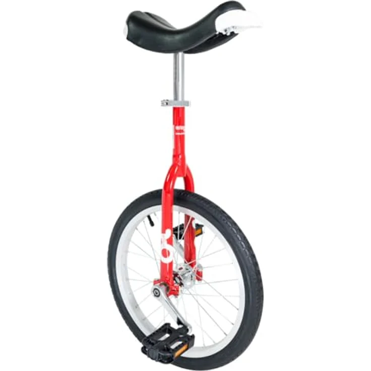 QU-AX Only One 18" Einrad (rot) für Anfänger mit robuster Gabel and gepolstertem Sattel – Bild 2