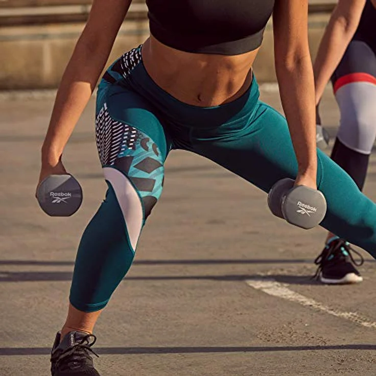 Reebok Hanteln, kompakte Vinyl-Hanteln in verschiedenen Gewichtsklassen von 1 bis 5 kg mit rutschfester Oberfläche – Bild 7