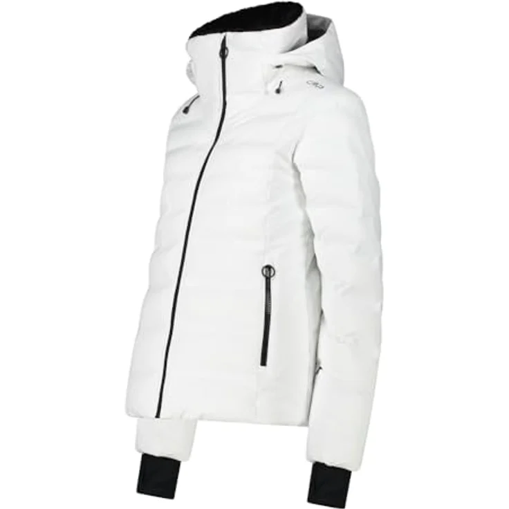 Campagnolo CMP Damen Skijacke WOMAN JACKET FIX HOOD, wattierte Skijacke mit Clima-Protect-Laminat, weiss, Größe 42 – Bild 4
