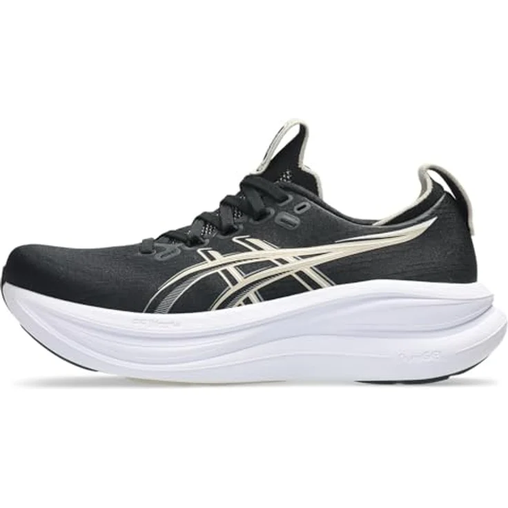 Asics Gel Nimbus 28, Laufschuhe für neutrale Pronation, BLACK/FEATHER GREY, Größe 42,5, atmungsaktiv mit FF BLAST+ und GEL Dämpfung – Bild 7