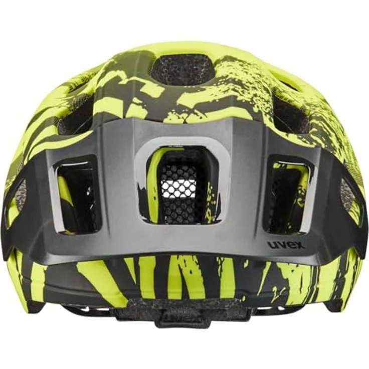 Uvex Sports react jr. Mips, Velohelm für Kinder, 52-56 cm, lime-black matt, mit Fliegengitter und Sonnenblende – Bild 2
