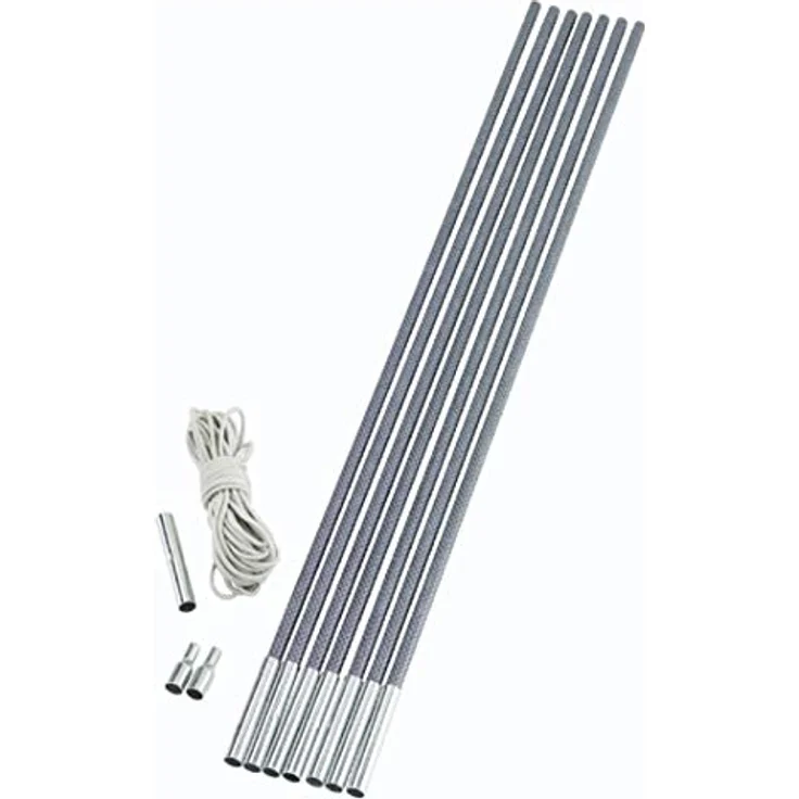 Outwell Duratec Do It Yourself Kit Zeltstange 12,7 mm Silber, Reparaturset mit 11 Pfostenabschnitten für beschädigte Zeltpfosten