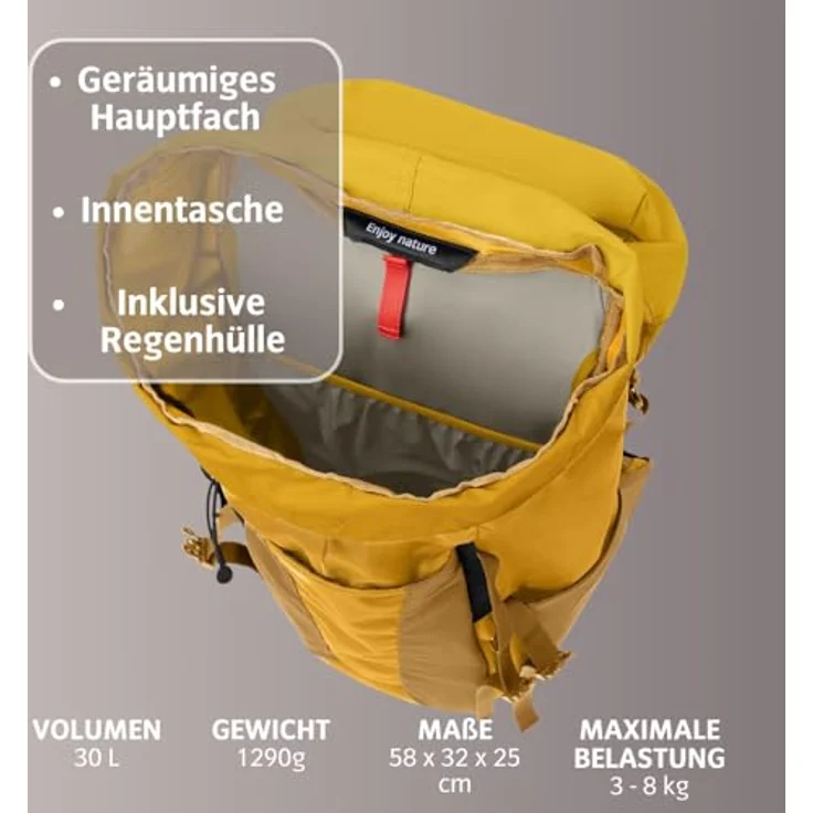 VAUDE Brenta 30, Wanderrucksack 30L mit ergonomischem Tragesystem, atmungsaktiver Rückwand und Trinksystem-Fach – ideal für längere Wanderungen – Bild 4