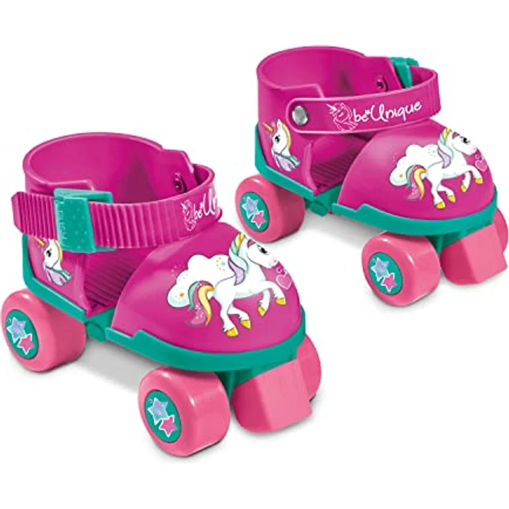 Mondo Einhorn Rollschuhe, verstellbar von Grösse 22 bis 29, mit Ellenbogen- und Knieschützer – Bild 3