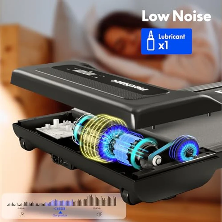 FLEXISPOT Laufband Walking Pad 4-in-1 für zuhause und Büro, geräuscharm bis 120 kg, mit Fernbedienung und LED Display, 1-6 km/h – Bild 2