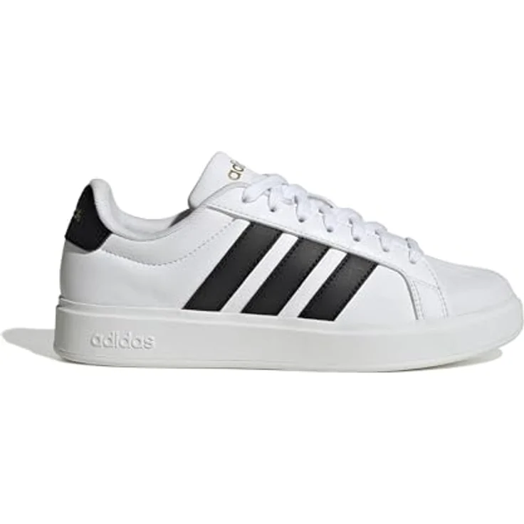 adidas Damen Streettalk Shoes, Synthetik-Obermaterial, Gummiaußensohle, FTWR White/Core Black/Gold met., 42 EU – Bild 2