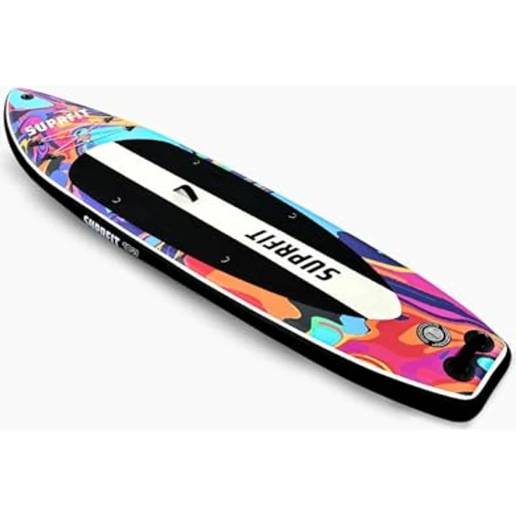 SF SUPRFIT Inflatable SUP-Board Water Marble, 330 cm Touring Set mit Pumpe, Paddel, Finnen, Rucksack, Leash & Reparaturkit, rutschfestem EVA-Pad – Bild 4