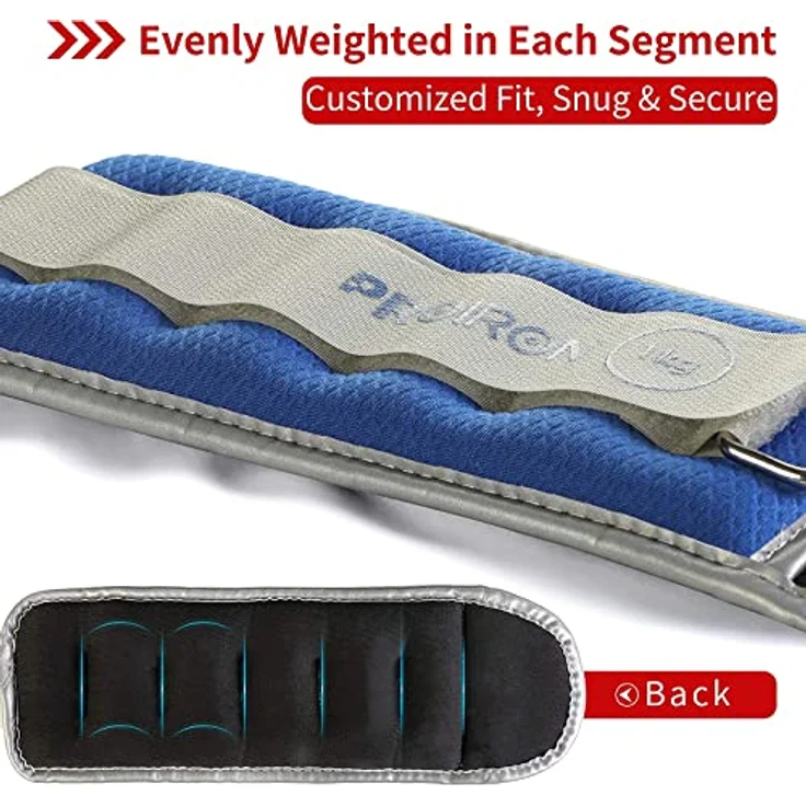 PROIRON Gewichtsmanschetten Fuß, Armgewichte Handgelenkgewichte Set (1 Paar) 0,5kg bis 2kg, Handgewichte, Fußgewichte und Fußgelenkgewichte für Fitness, Bewegung, Laufen, Joggen, Gymnastik – Bild 2