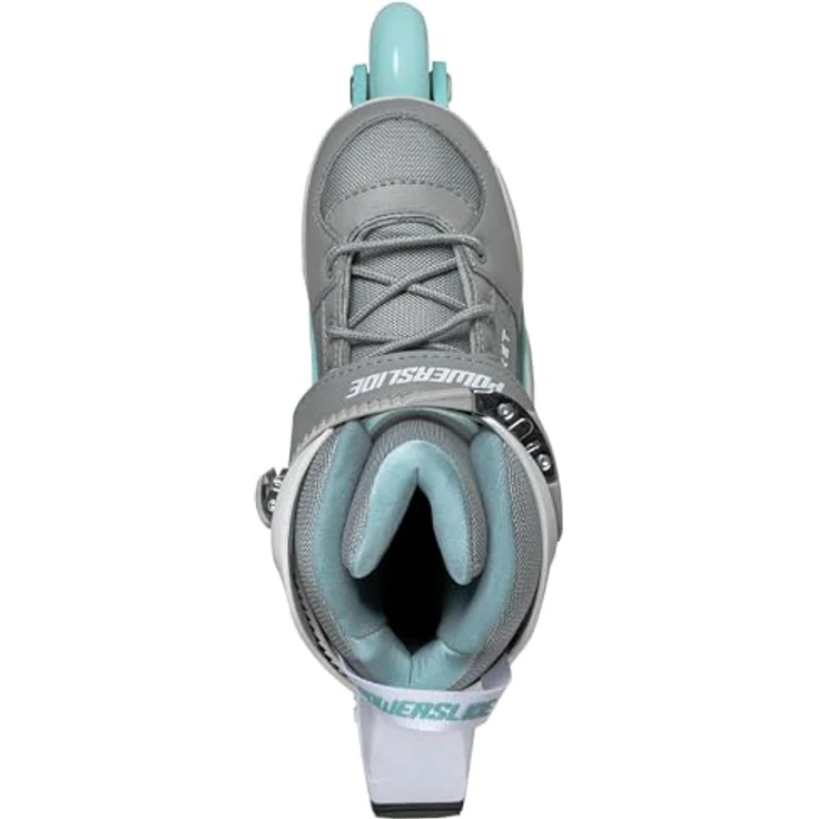 Powerslide Rocket Inline-skates Grau/Cyan EU 37-40, Kids-Skate mit verstellbarer Größe und reflektierenden Aufklebern – Bild 5