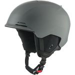 ALPINA BRIX Skihelm für Erwachsene, individuell verstellbar mit herausnehmbarem Innenfutter und stoßabsorbierender Ceramic Shell - Midnight-Grey matt - M (55-59 cm)