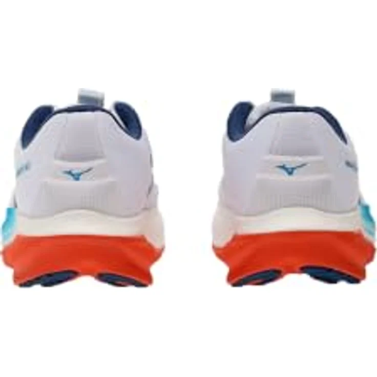 Mizuno Wave Rider 30 (M), Laufschuh mit Mizuno Enerzy Nxt Dämpfung und AIRmesh-Obermaterial, Weiß/Blau/Jewel/Orange, Größe 46.5 – Bild 5