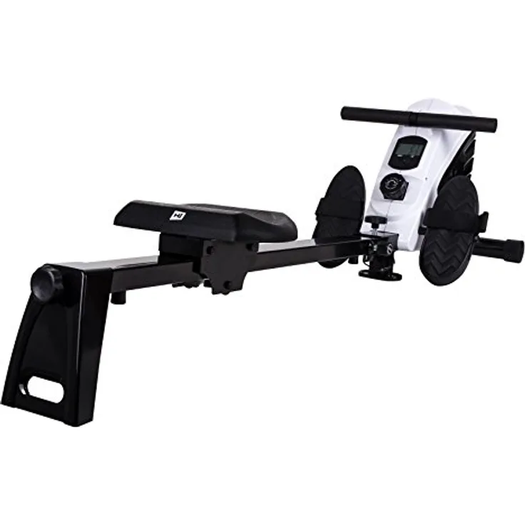 HS HOP-SPORT Rudergerät klappbar HS-060R Cross, LCD-Display & 8-stufiges Magnetbremssystem, max. Nutzergewicht 120kg (Weiß1)