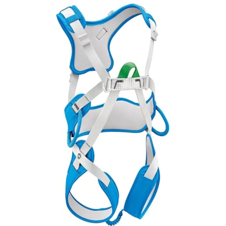 PETZL OUISTITI Klettergurt für Kinder, Blau, Einheitsgröße bis 30 kg, optimaler Tragekomfort mit halbstarrer Konstruktion