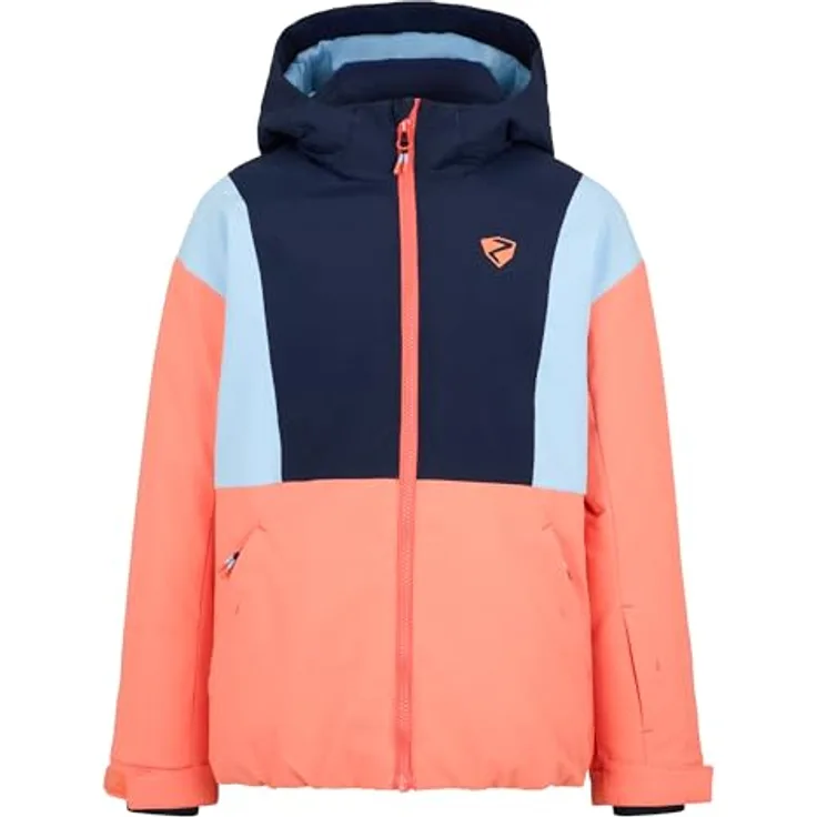 Ziener Kinder Skijacke Abbe-z Jacket 176, gefütterte, atmungsaktive und wasserdichte Jacke mit Schneefang, Blau