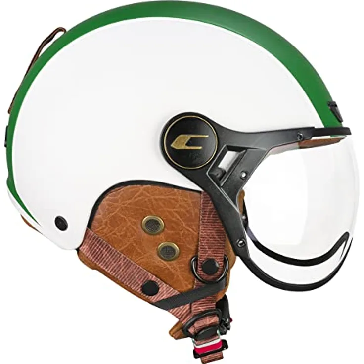 CGM EBI Skihelm, Unisex Erwachsene, Weiß Grün Rot Matt, mit doppelter Zertifizierung CE EN1078/EN1077, M (57-58 cm)
