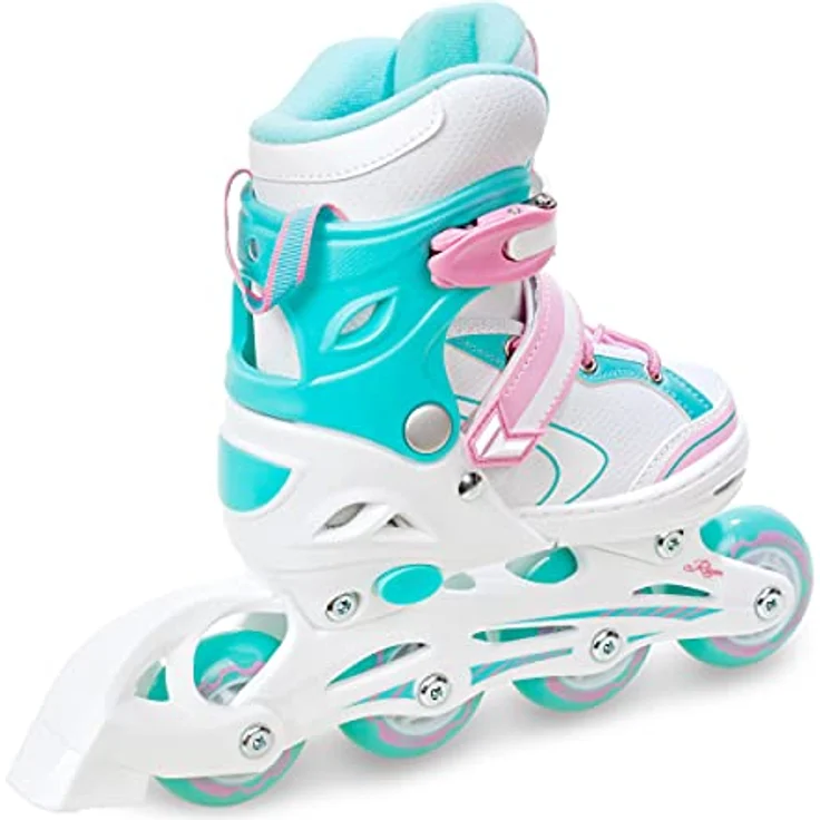 RAVEN Lia Mint, verstellbare Inline Skates für Kinder Mädchen, Größe 34-37 (21,5cm-24cm), 70mm PU-Rollen, DSAS, belüfteter Innenschuh – Bild 3