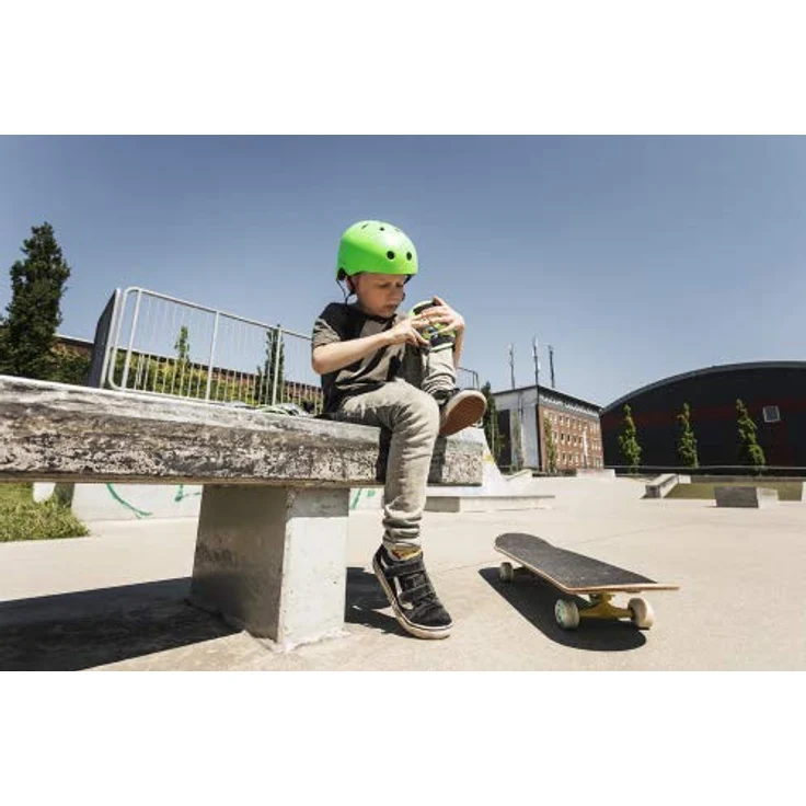 HUDORA Skaterhelm, Skateboard-Helm für Kinder, Jugendliche und Erwachsene, robust und sicher, hochwertige Belüftung, grün, Gr. 51-55 – Bild 2