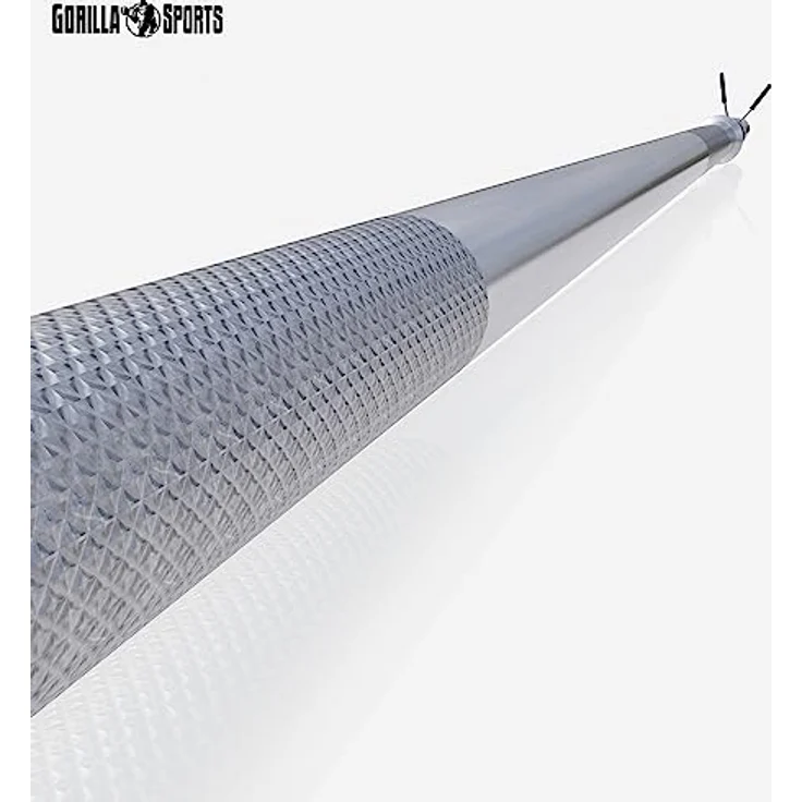 GORILLA SPORTS® Langhantelstange - Ø 30mm, 120 cm / 150 cm / 170 cm länge, mit 2 Federverschlüssen, bis 200kg Belastbar, Chrom - Langhantel, Hantelstange, Hantel, Langhantel-Stange – Bild 5