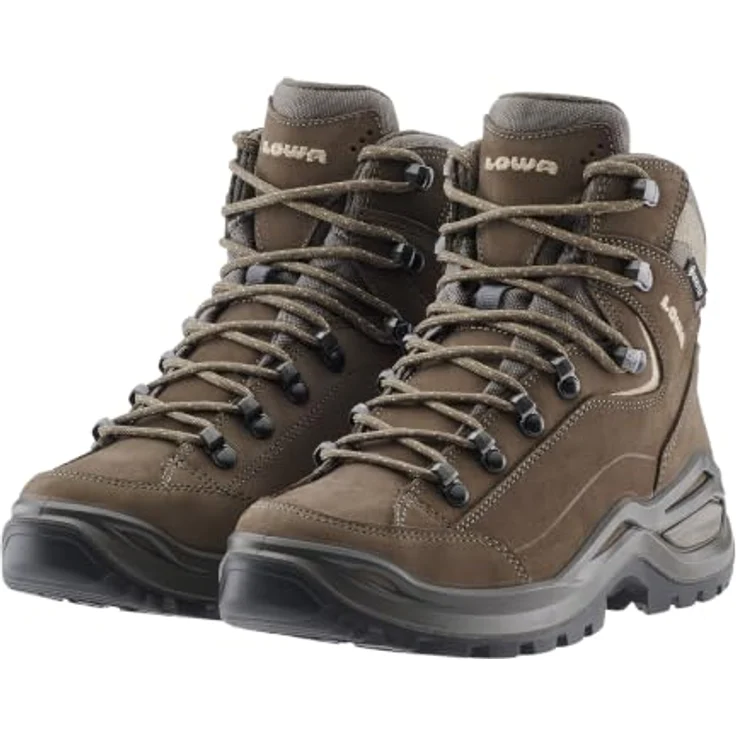 Lowa Renegade Evo Goretex Mid Wanderstiefel, grau, EU 36 1/2, 100% Leder, schnürbare Fußbekleidung, profiliertes Gummilaufsohlenprofil – Bild 5