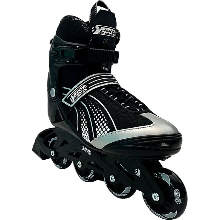 Best Sporting Inline Skates Kinder, größenverstellbare Inliner mit Bremse, robuste Rollschuhe für Jugendliche, 4 Rollen