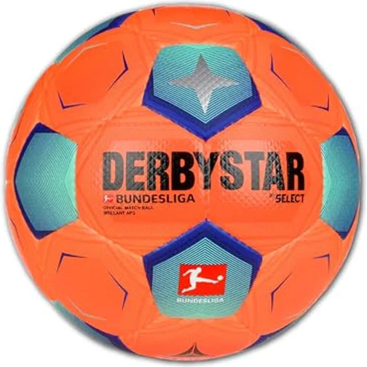 Derbystar Bundesliga Brillant APS High Visible v23, 5 Fußball, langlebig und kühl, schwarz – Bild 1