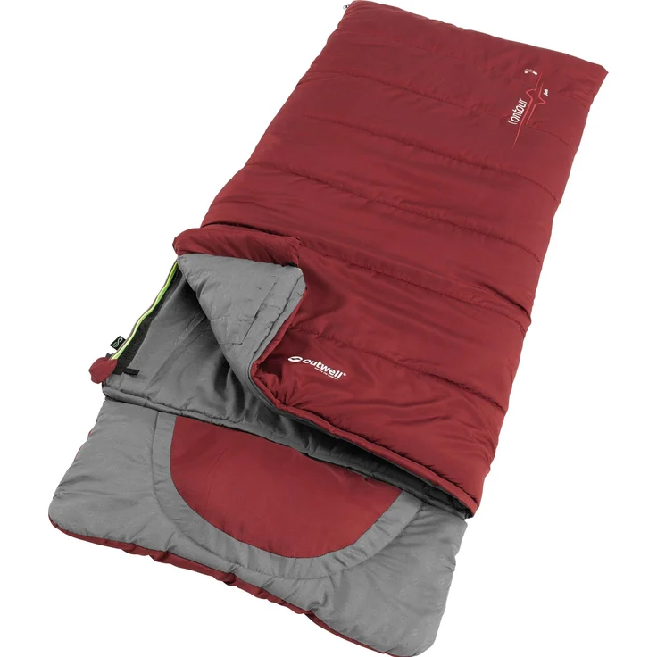 Outwell Contour Junior Schlafsack, Rechteckform mit integriertem Kissen, 170 cm