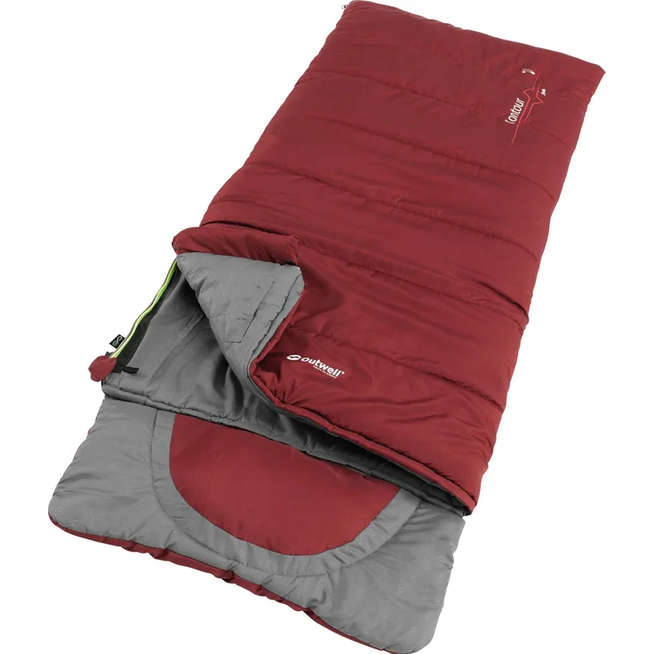Outwell Contour Junior Schlafsack, Rechteckform mit integriertem Kissen, 170 cm